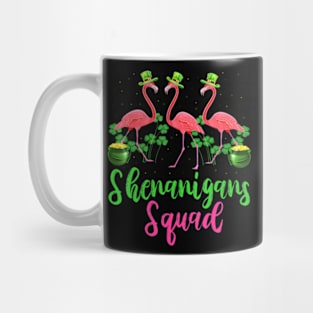 Shenanigan Squad Irish Flamingo Leprechaun St Patrick's Day Mug